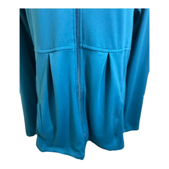 Tek Gear yoga jacket zipper front high neck zip pockets size Large Blue … - Picture 3 of 13